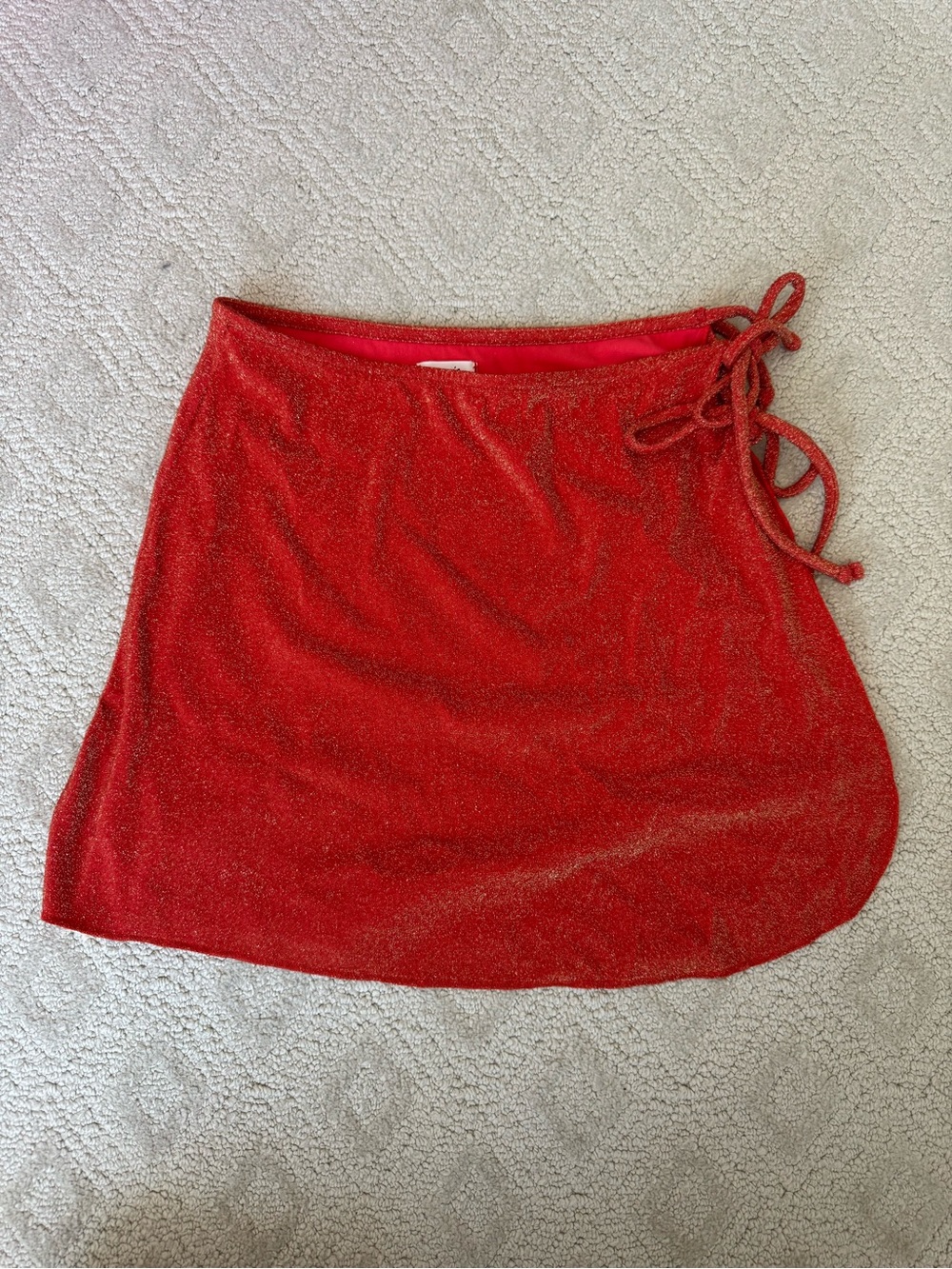 Aerie Orange Glitter Side-Tie Sarong